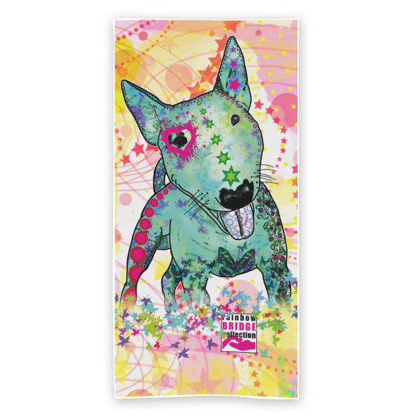 Badehandtuch Paul– Popart-Hundemotiv, 75x165 cm, 100 % Polyester, weich & schnelltrocknend